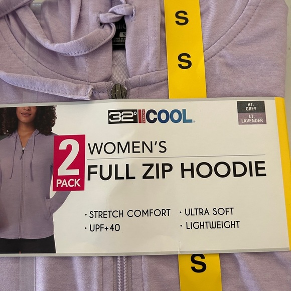 NWT 32 Degrees Ladies' 2-pack Lightweight Hoody with UPF 40+ - Picture 4 of 5
